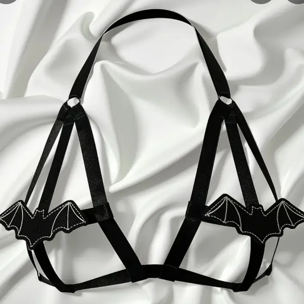 Black Bat Harness Bra - Picture 3 of 5